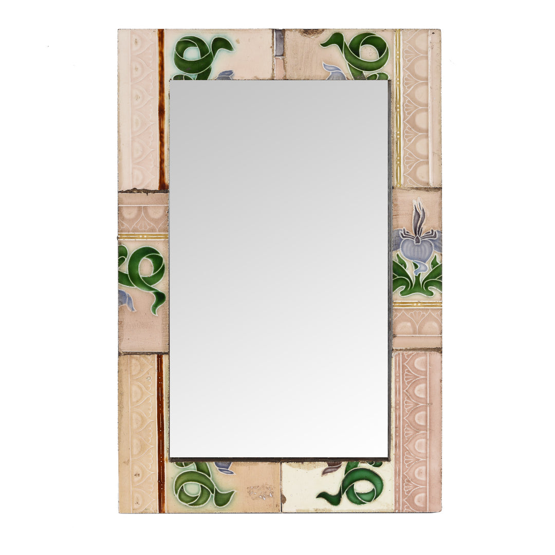 Mirror Made From Old Japanese Ceramic Tiles | Indigo Antiques