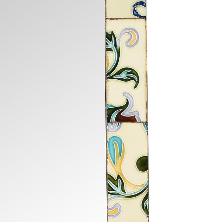 Detail From Mirror Made From Old Japanese Ceramic Tiles | Indigo Antiques