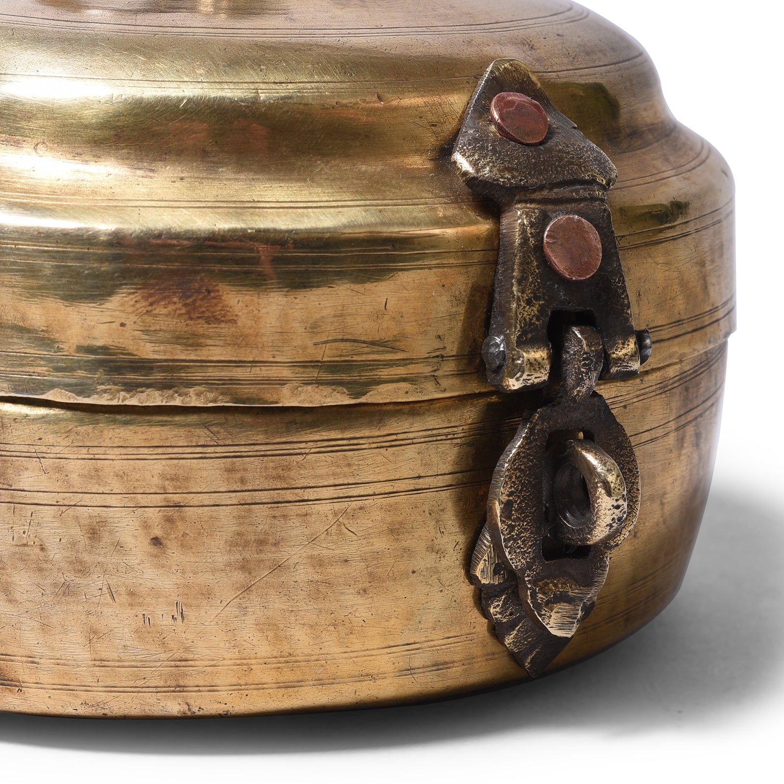 Indian Brass Chapati Box - Ca 1920 | Indigo Antiques