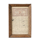 Framed Hand Written Indian Loan From Bikaner - Ca 1940's