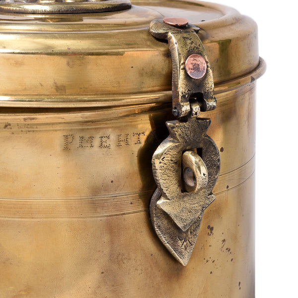 Vintage Brass Food Caddy From Bombay - Ca 1920