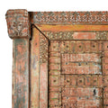 Painted Iron Bound Door From Gujarat - 19th Century