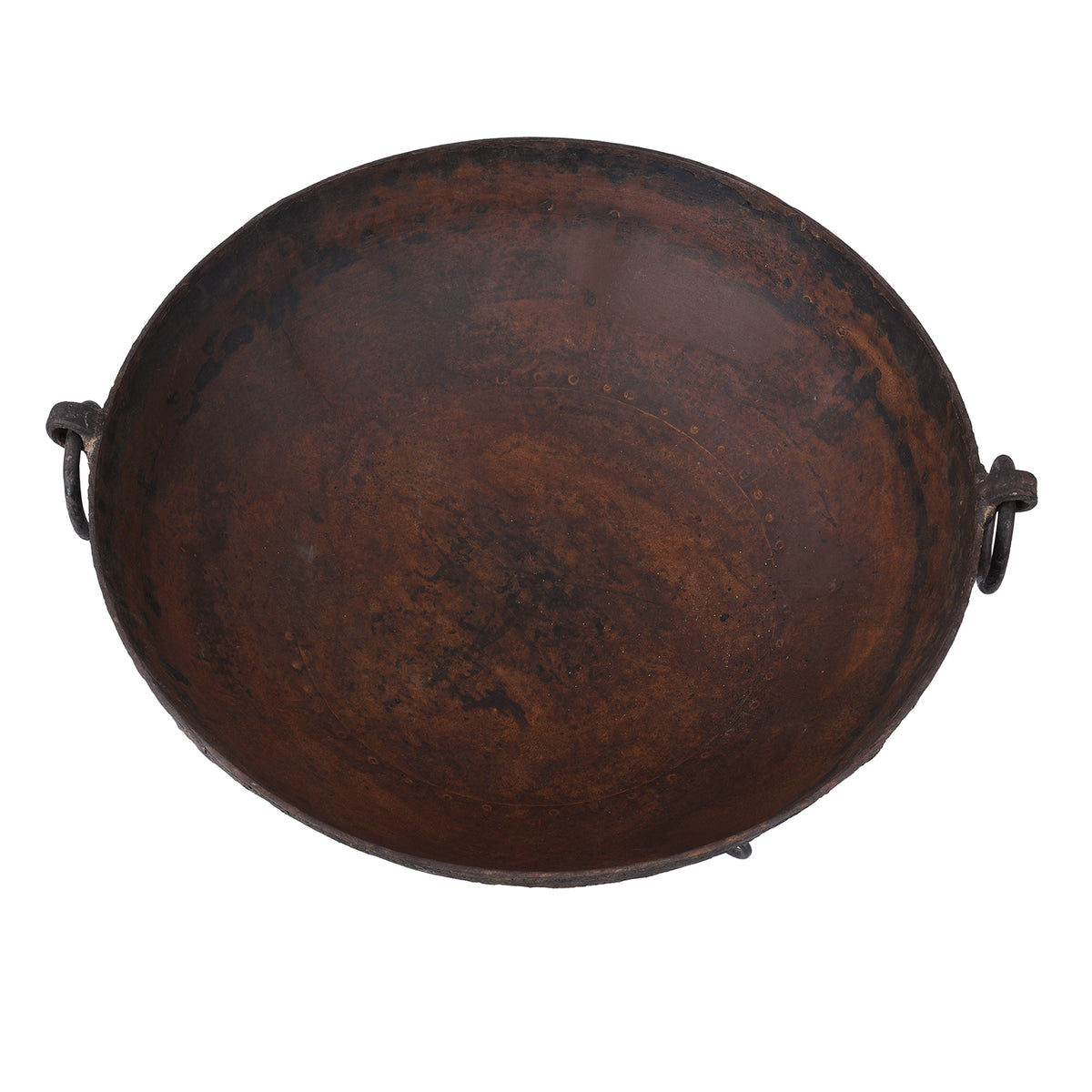 Interior Of Old Indian Original Kadai Fire Bowl | Indigo Antiques