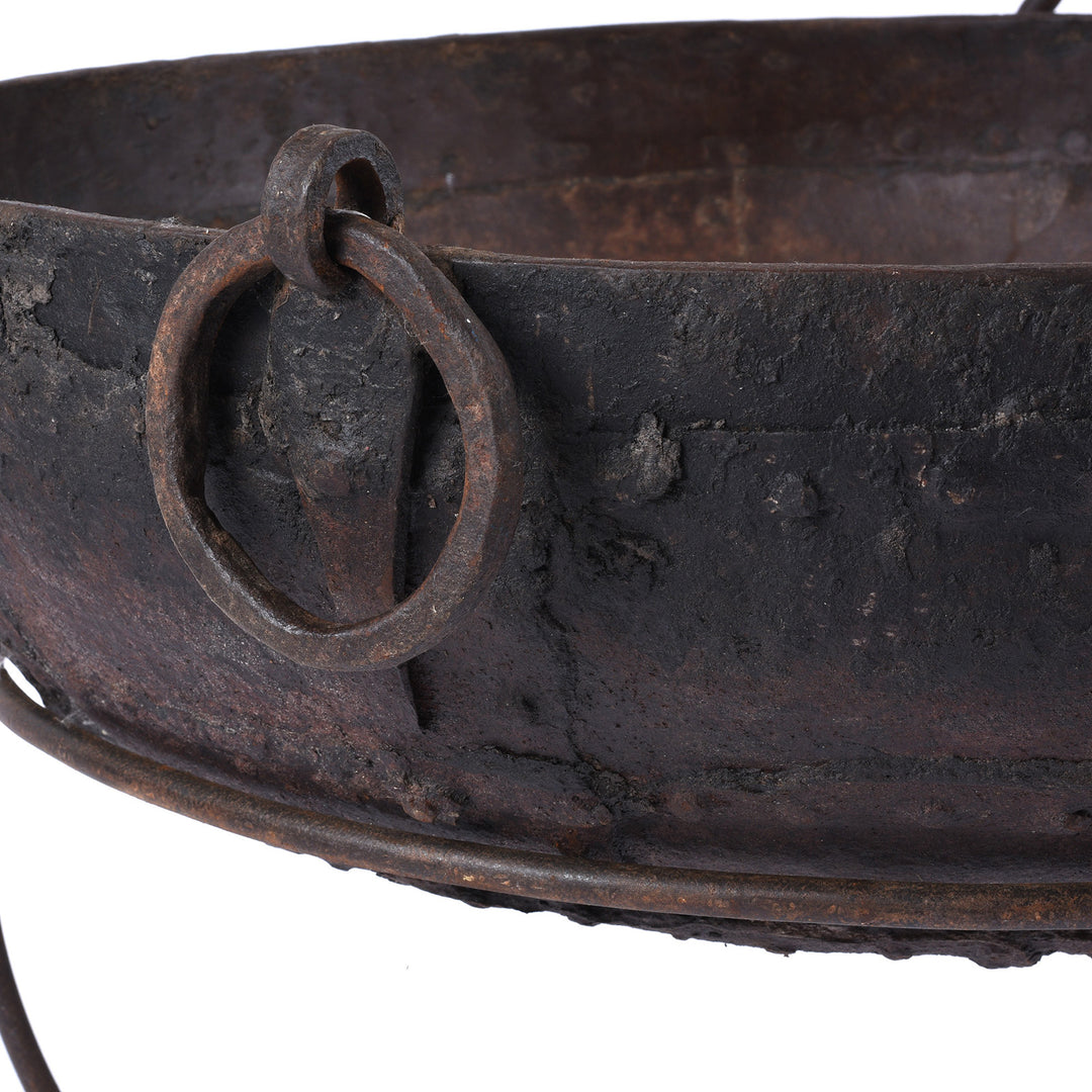 Ring Detail From Antique Indian Original Kadai Fire Bowl | Indigo Antiques