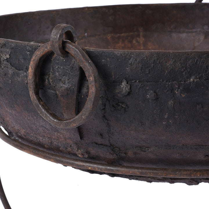 Ring Detail From Antique Indian Original Kadai Fire Bowl | Indigo Antiques