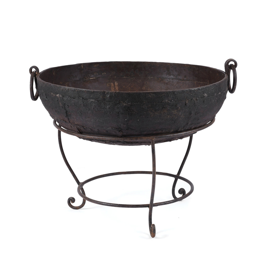 Antique Indian Original Kadai Fire Bowl | Indigo Antiques