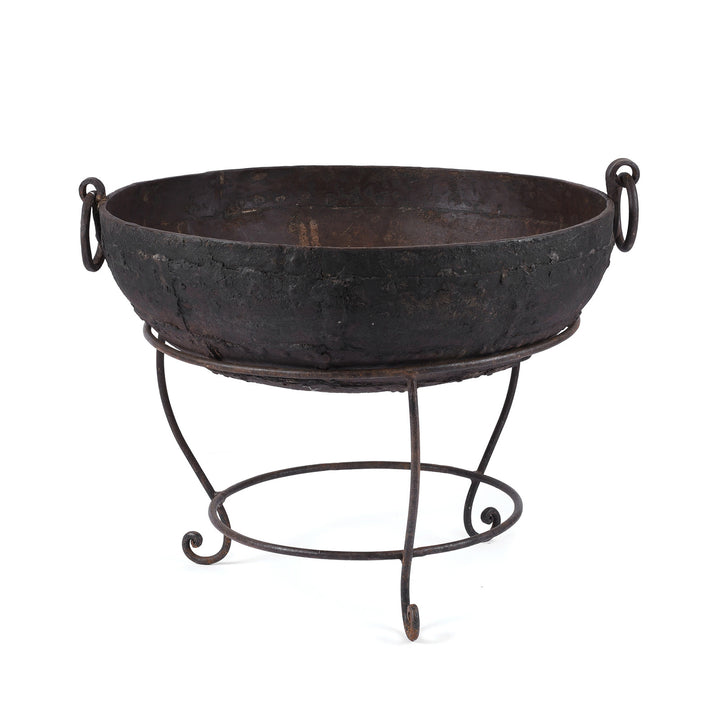 Antique Indian Original Kadai Fire Bowl | Indigo Antiques