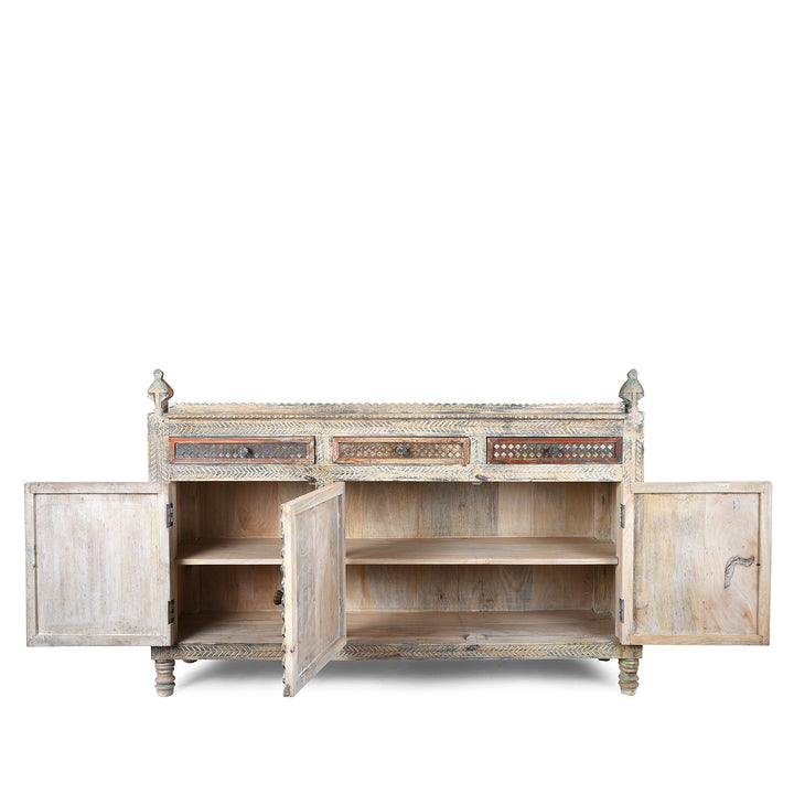 Interior Of Long Damchiya Sideboard From Kutch | Indigo Antiques