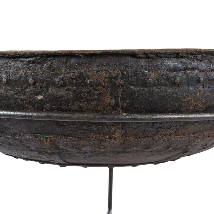 Detail From Old Indian Original Kadai Fire Bowl - 88cm diameter | Indigo Antiques