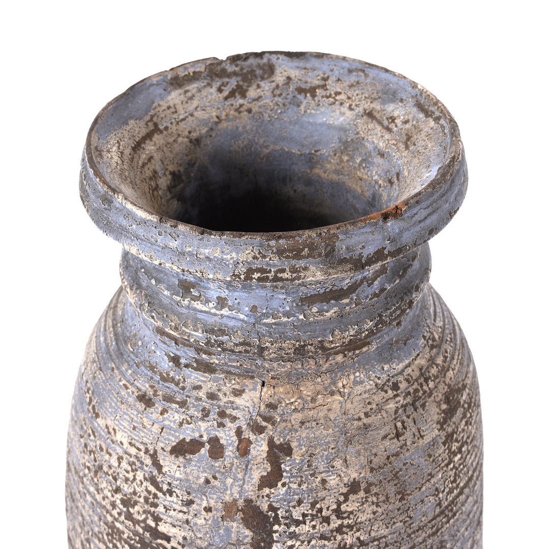 Detail From Vintage Wooden Pot From Kulu - 1950's | Indigo Antiques