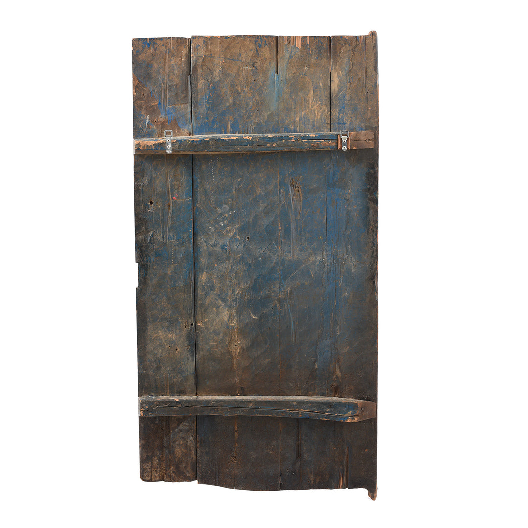 Back Of Vintage Tibetan Door With Original Paint | Indigo Antiques