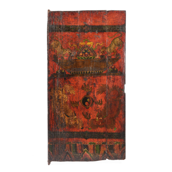 Tibetan Door With Original Paint - Ca 1930'S
