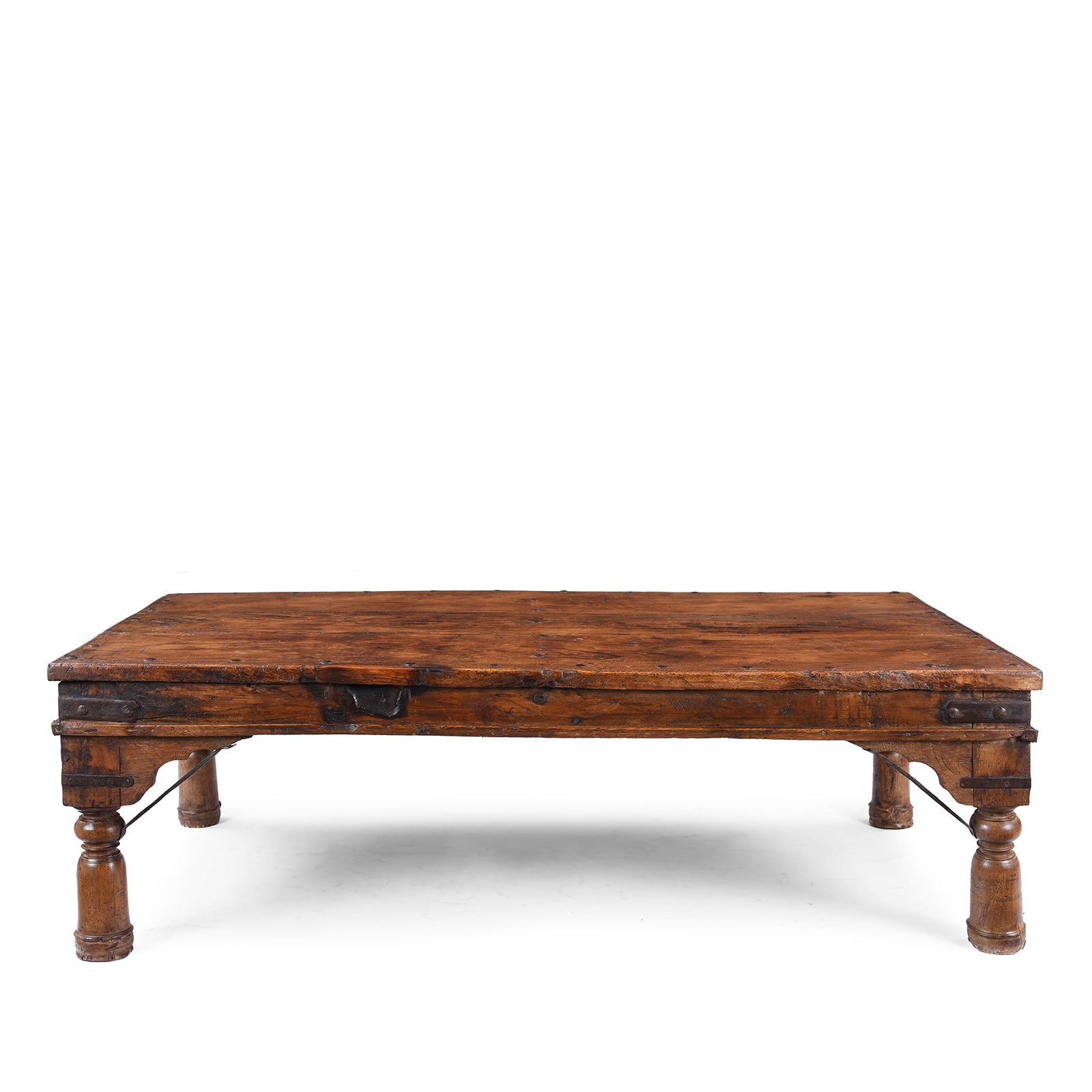 Other Side Of Antique Indian Takhat Coffee Table From Rajasthan | Indigo Antiques