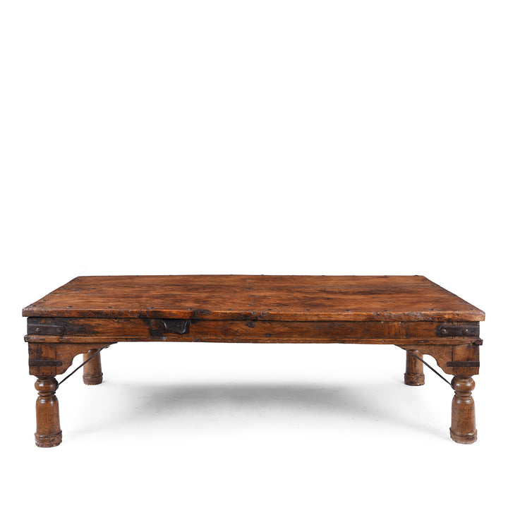 Other Side Of Antique Indian Takhat Coffee Table From Rajasthan | Indigo Antiques