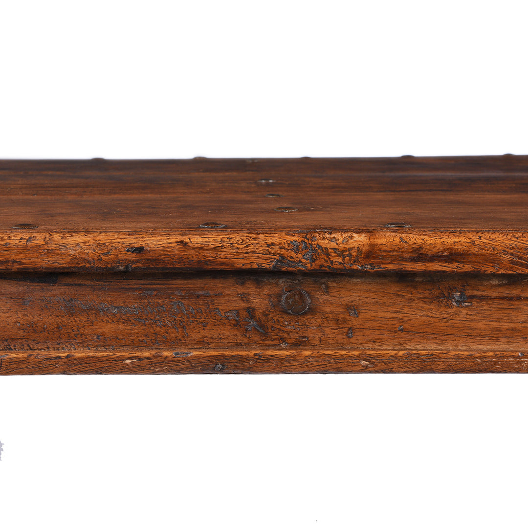 Side Detail From Antique Indian Takhat Coffee Table From Rajasthan | Indigo Antiques