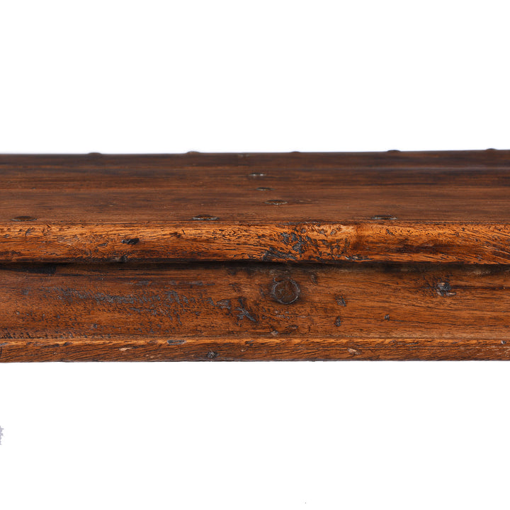 Side Detail From Antique Indian Takhat Coffee Table From Rajasthan | Indigo Antiques