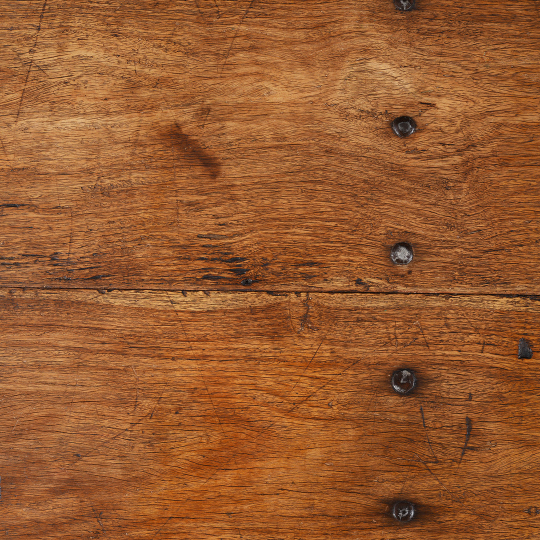 Detail From Top Of Antique Indian Teak Takhat Coffee Table | Indigo Antiques