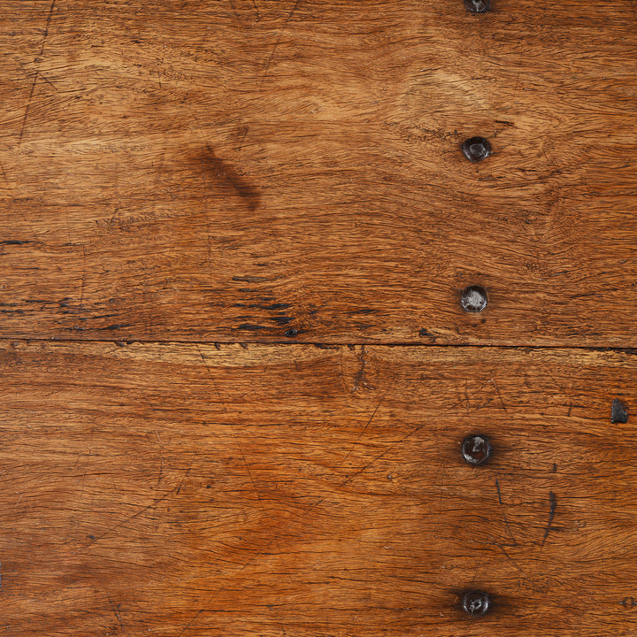 Detail From Top Of Antique Indian Teak Takhat Coffee Table | Indigo Antiques