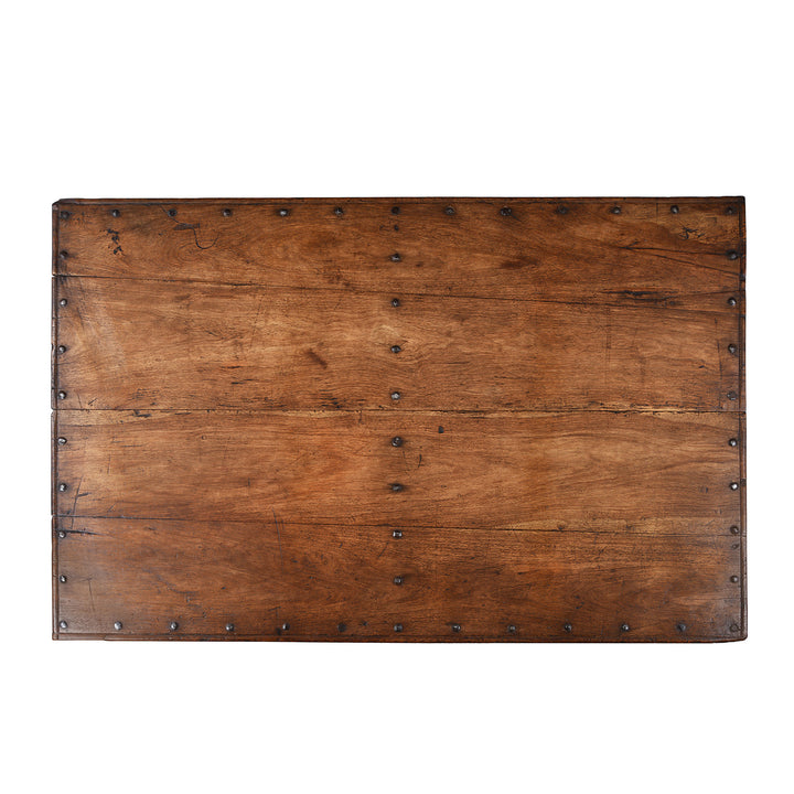 Top Down View Of Antique Indian Teak Takhat Coffee Table | Indigo Antiques
