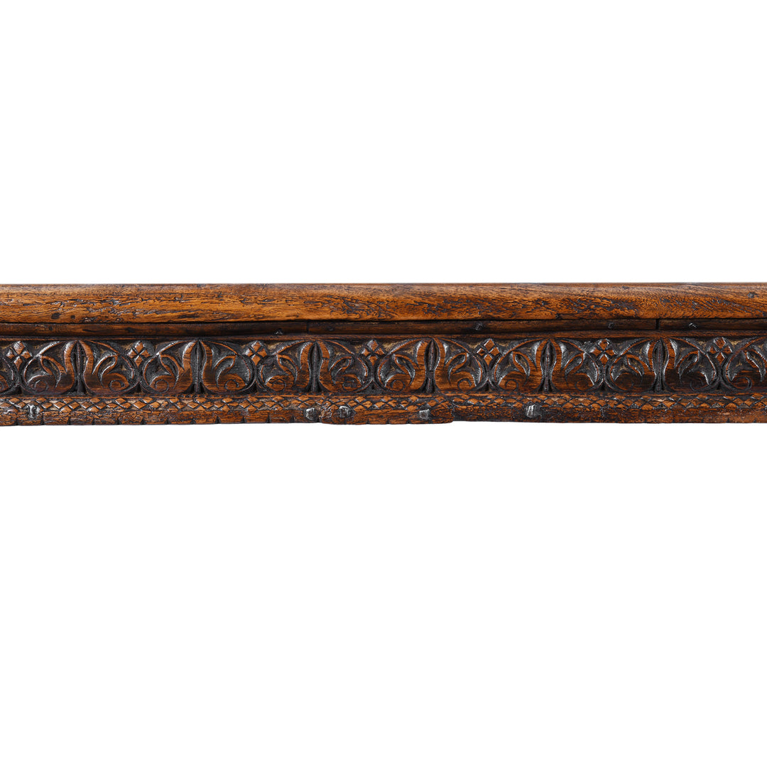 Carving Detail From Antique Indian Takhat Coffee Table From Shekhawati 