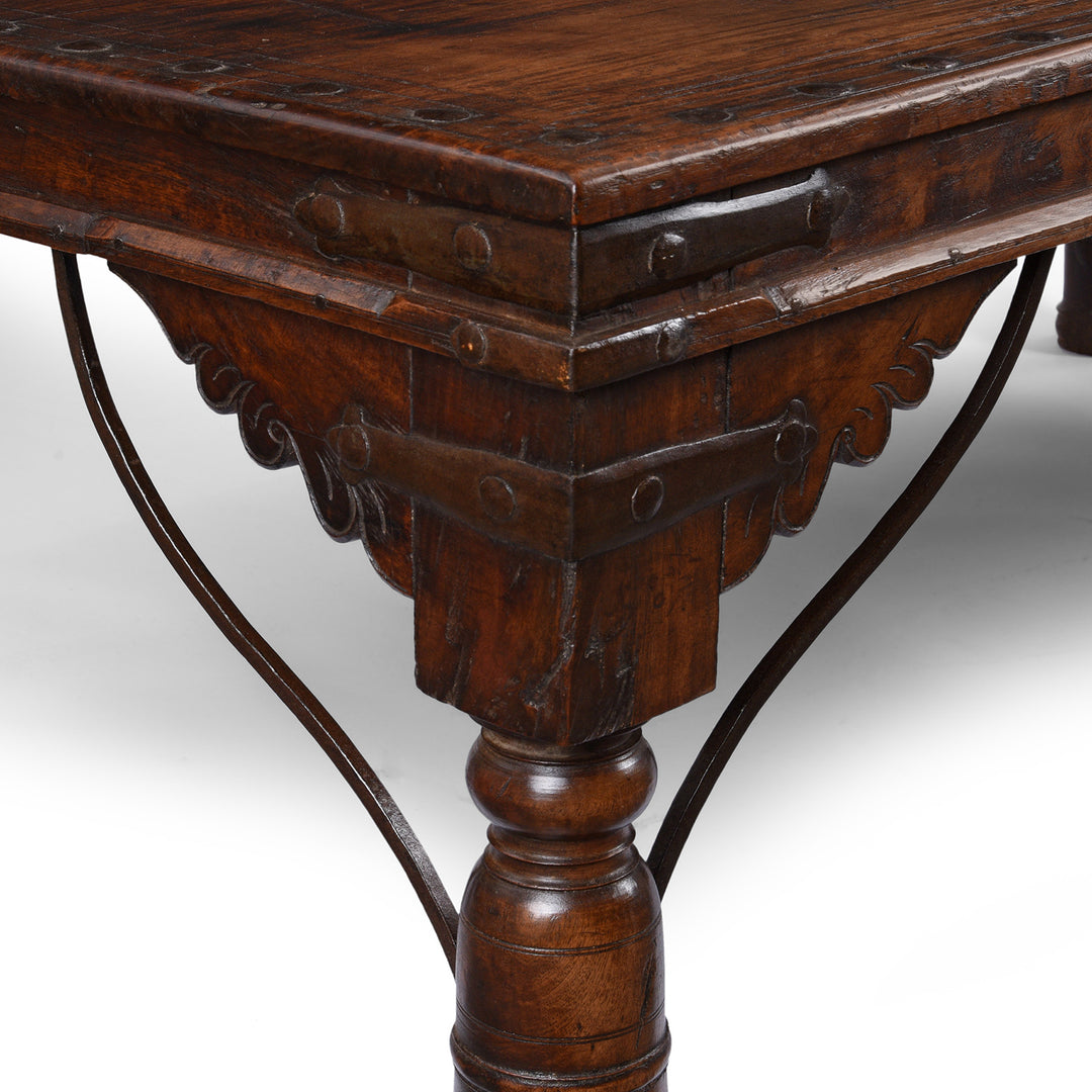 Leg Detail From Antique Takhat Table From Shekhawati | Indigo Antiques