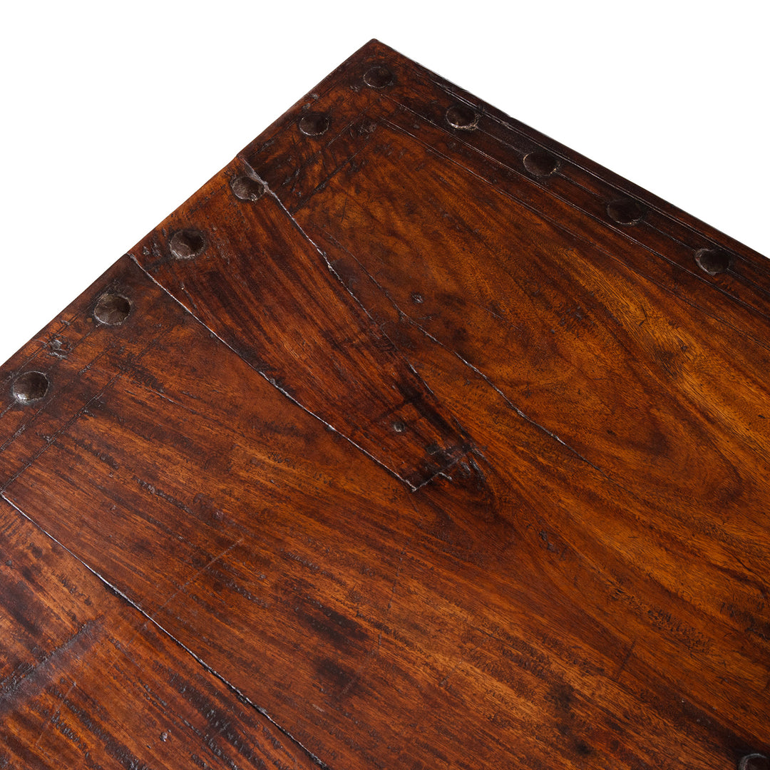 Top Corner Detail From Antique Takhat Table From Shekhawati | Indigo Antiques