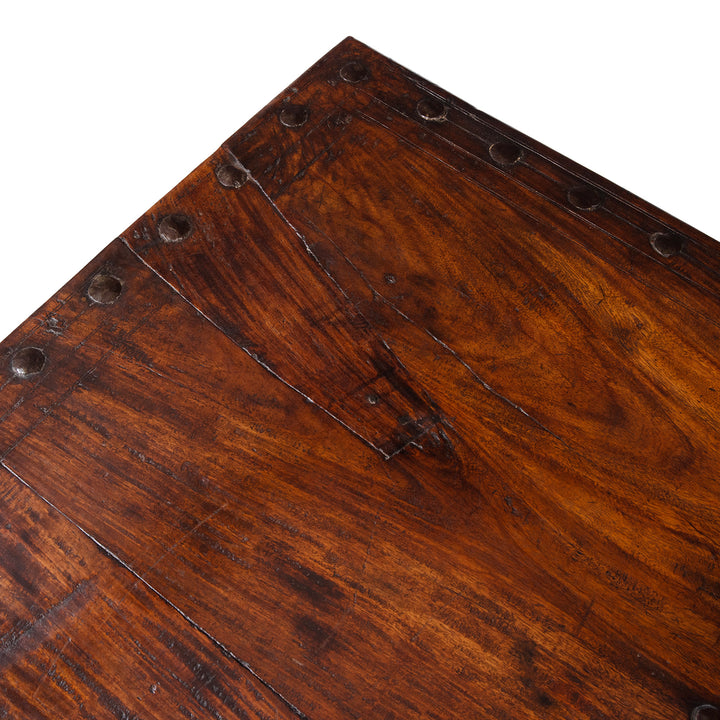 Top Corner Detail From Antique Takhat Table From Shekhawati | Indigo Antiques