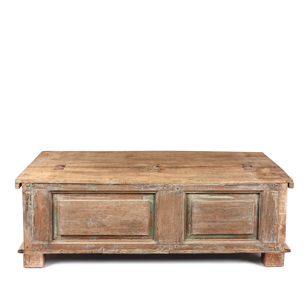 Back of Reclaimed Teakwood Blanket Chest With Painted Finish | Indigo Antiques