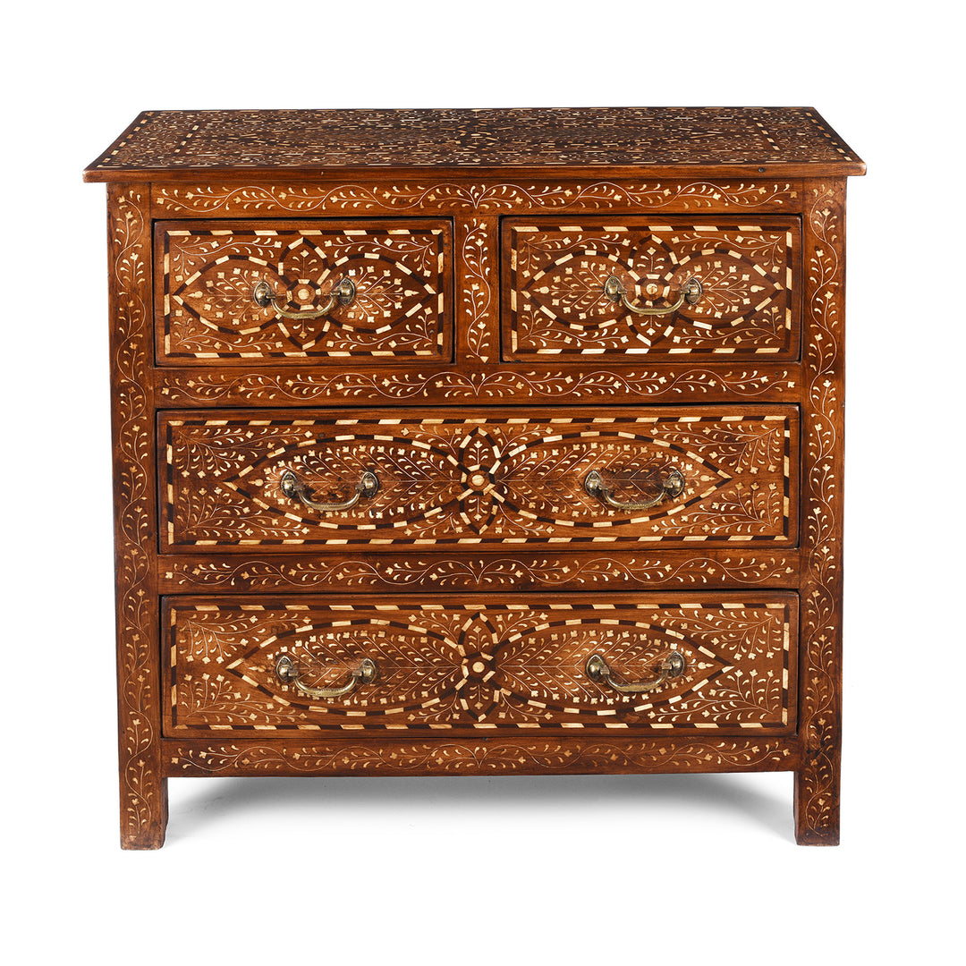 Indian Bone Inlay Chest Of Drawers | Indigo Antiques