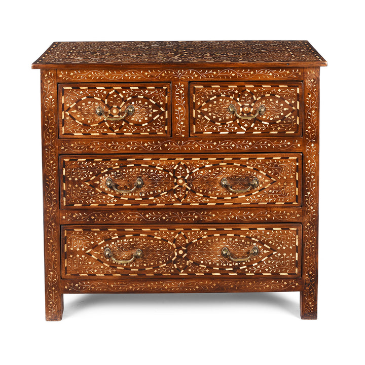 Indian Bone Inlay Chest Of Drawers | Indigo Antiques