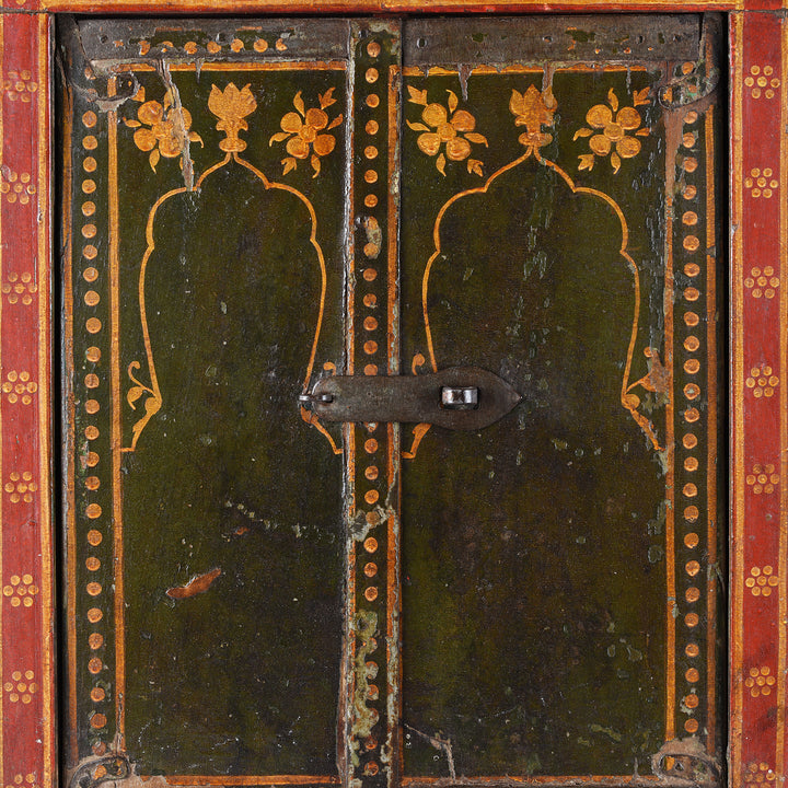 Shutters Detail From Antique Indian Painted Windows From Bikaner | Indigo Antiques