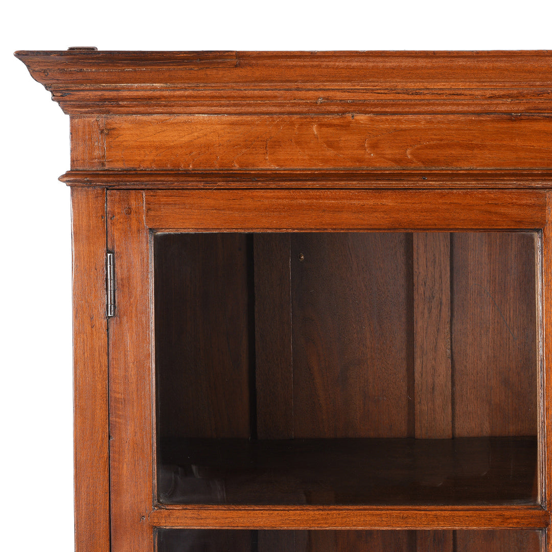 Corner Detail From Antique Anglo Indian Glazed Book Cabinet | Indigo Antiques