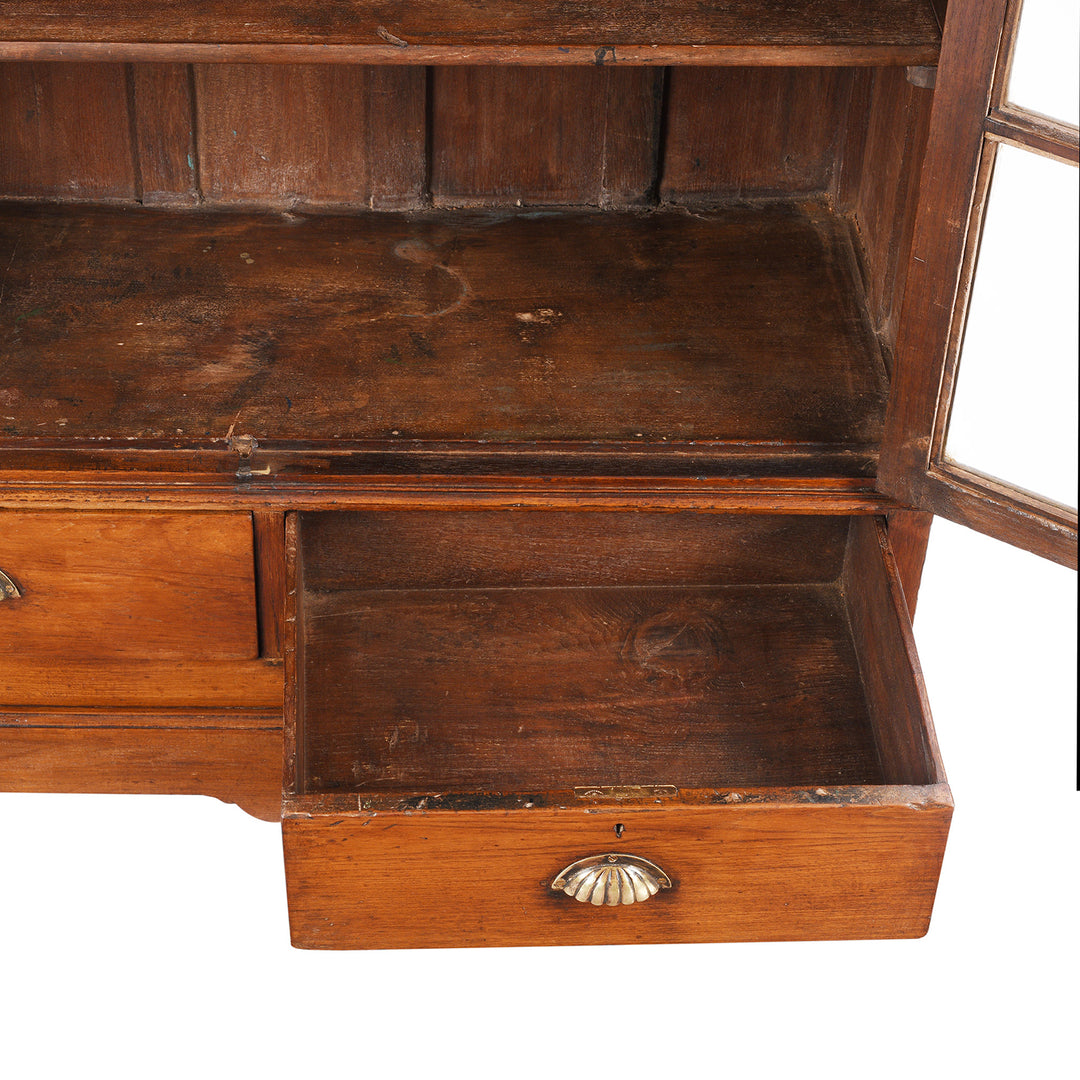 Drawer Detail From Antique Anglo Indian Glazed Book Cabinet | Indigo Antiques