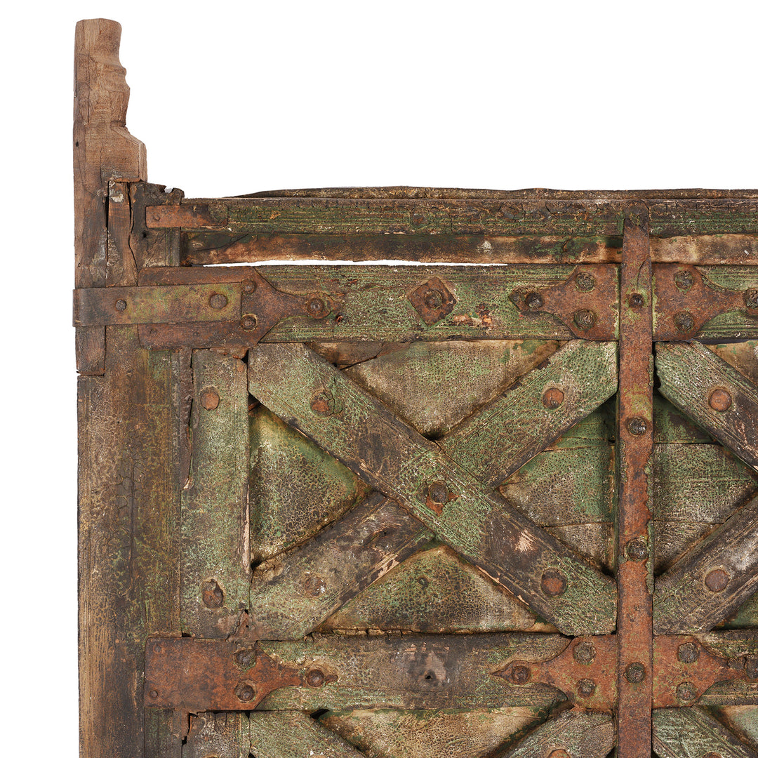 Corner Detail From Antique Stick Door Panel From Jaisalmer | Indigo Antiques