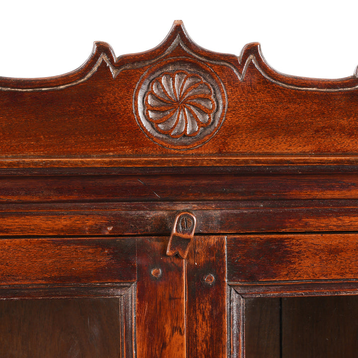 Carving Detail From Antique Anglo Indian Glazed Book Cabinet | Indigo Antiques
