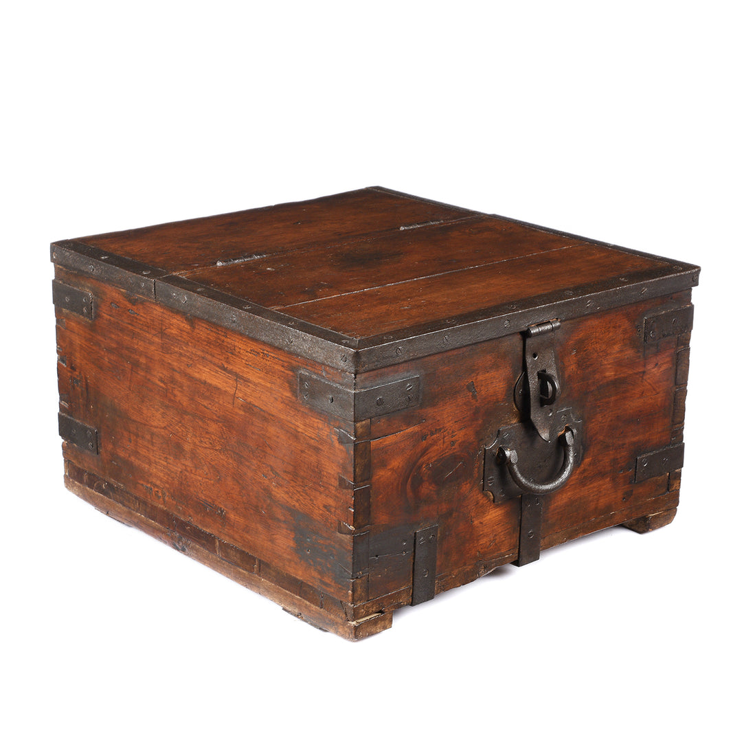 Antique Indian Iron Bound Teak Ammunition 'Limber' Chest | Indigo Antiques
