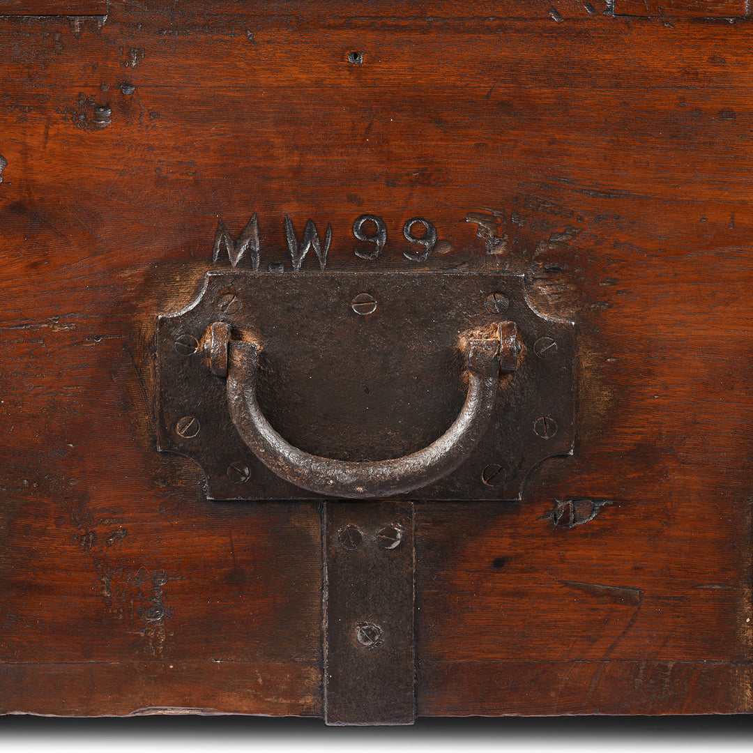 Handle Detail From Antique Indian Iron Bound Teak Ammunition 'Limber' Chest | Indigo Antiques