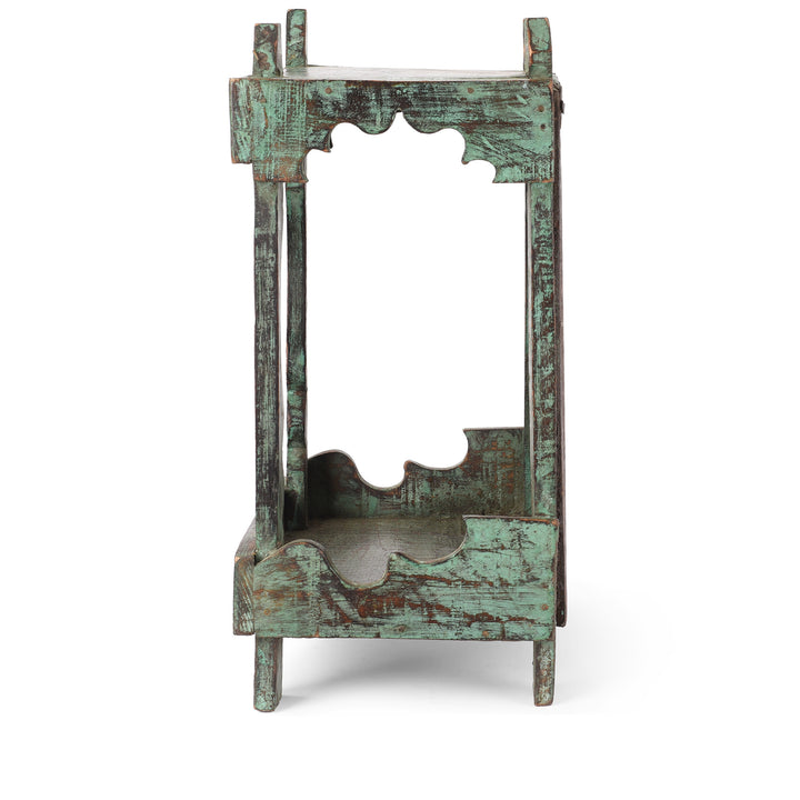 Side View Of Vintage Painted House Temple From Rajasthan | indigo Antiques