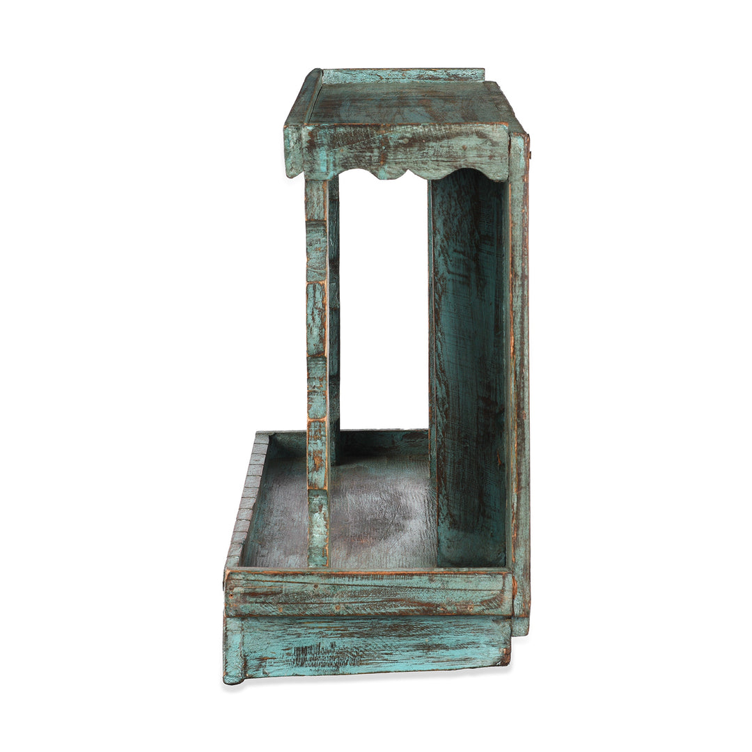 Side View Of Vintage Painted House Temple From Rajasthan | indigo Antiques