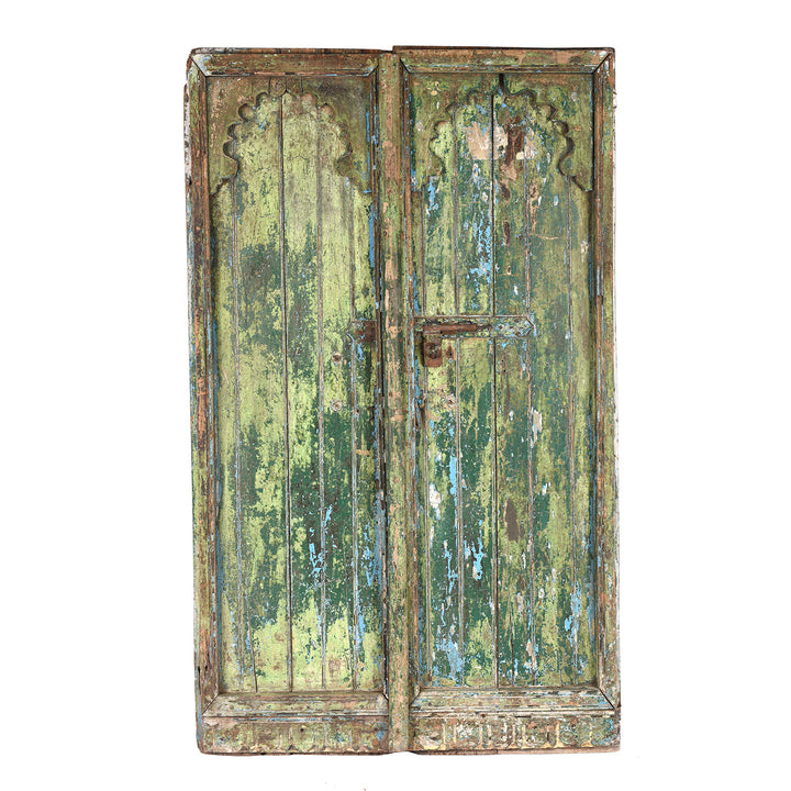 Carved Door With Original Paint From Gujarat | Indigo Antiques