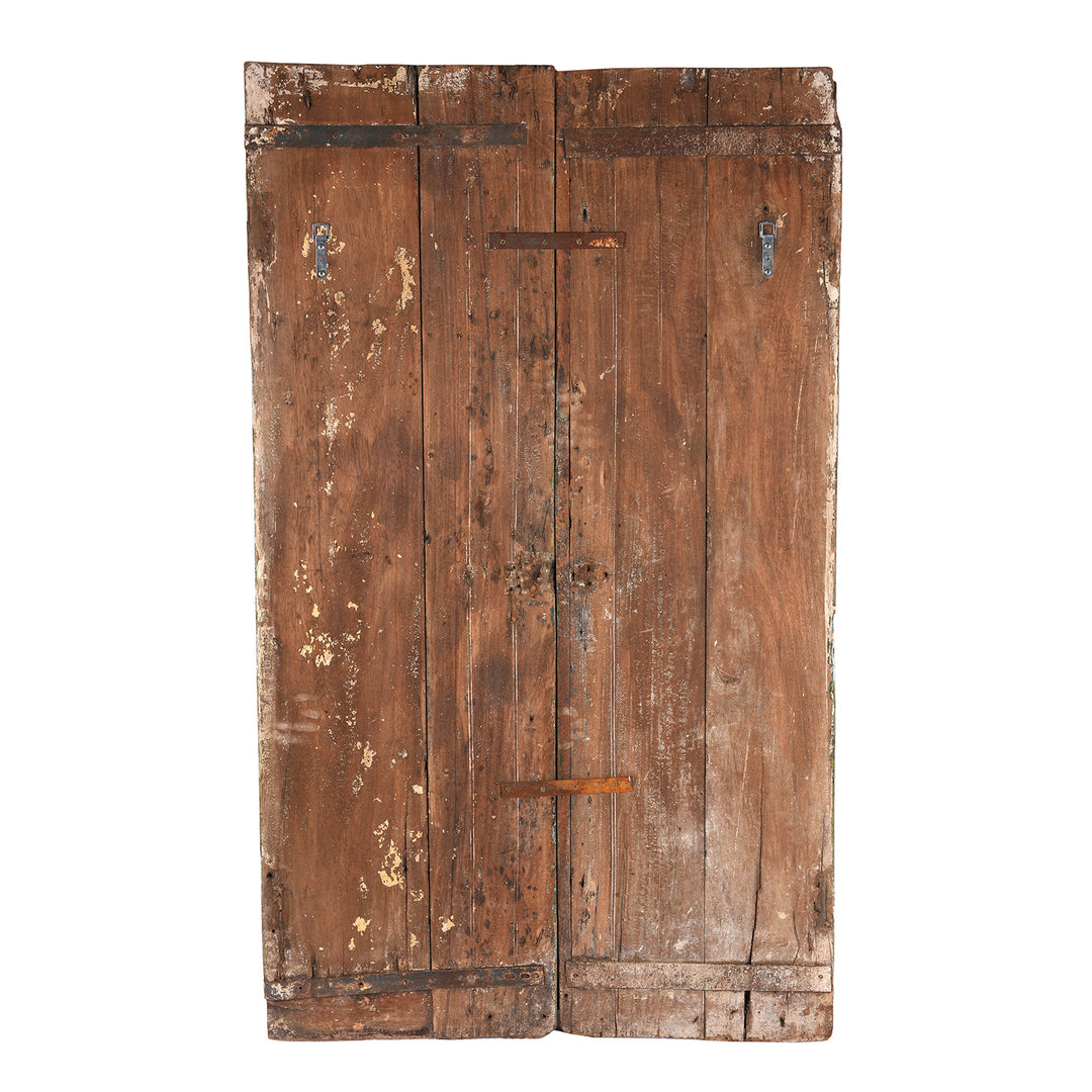 Back Of Carved Door With Original Paint From Gujarat | Indigo Antiques