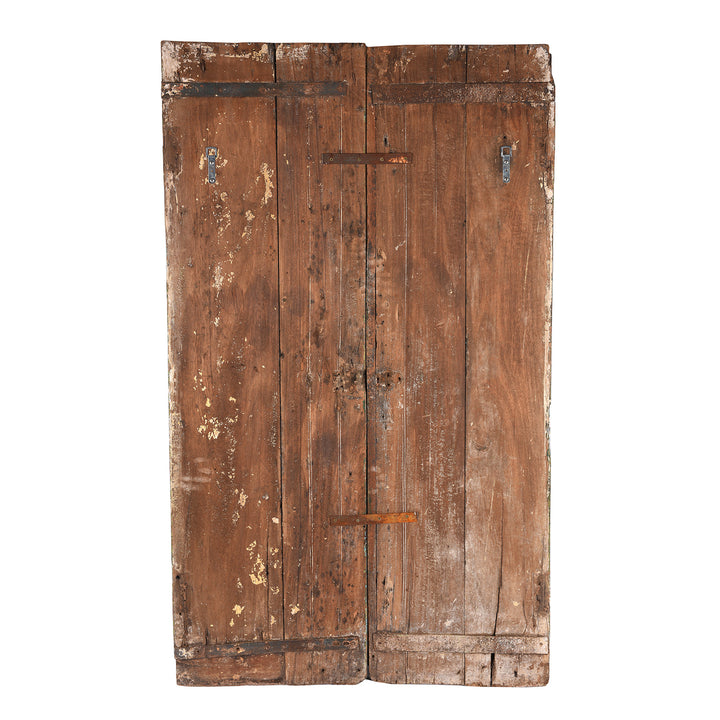 Back Of Carved Door With Original Paint From Gujarat | Indigo Antiques