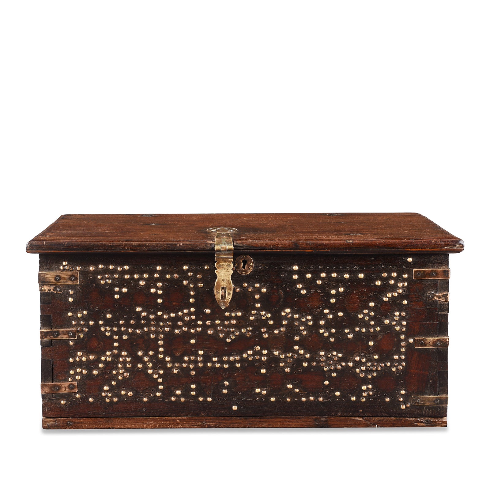 Rosewood Brass Studded 'Zanzibar' Chest - 19th Century Rosewood Brass Studded 'Zanzibar' Chest - 19th Century