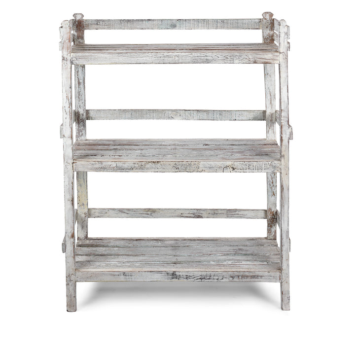 Vintage Indian Teak Shelf With Painted Finish | Indigo Antiques