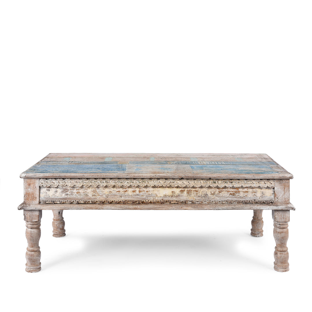 Indian Takhat Coffee Table Made From Reclaimed Teak | Indigo Antiques