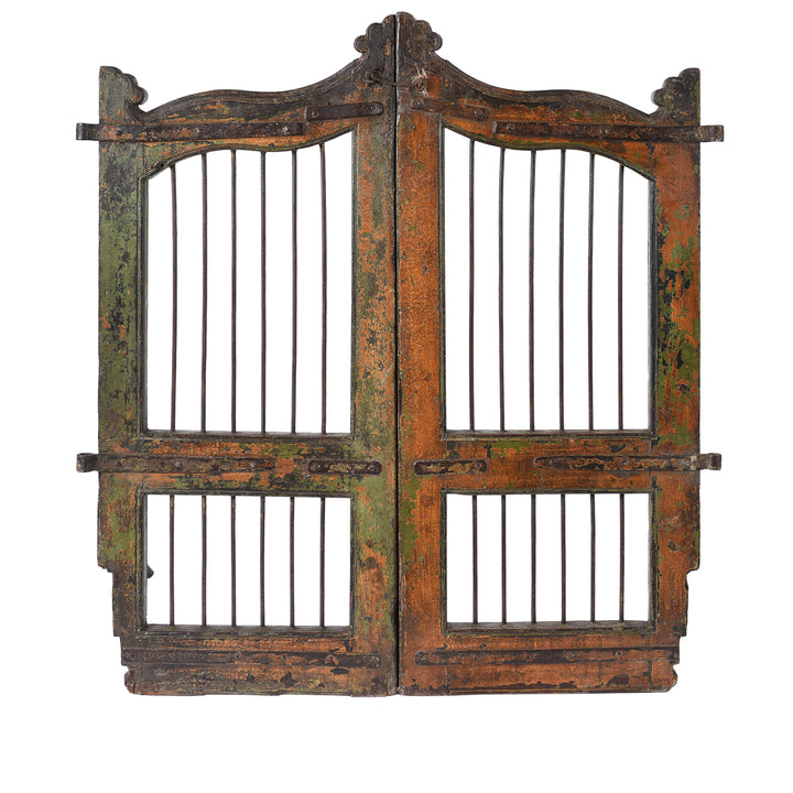 Teak & Iron Jali Dog Gate From Gujarat | Indigo Antiques