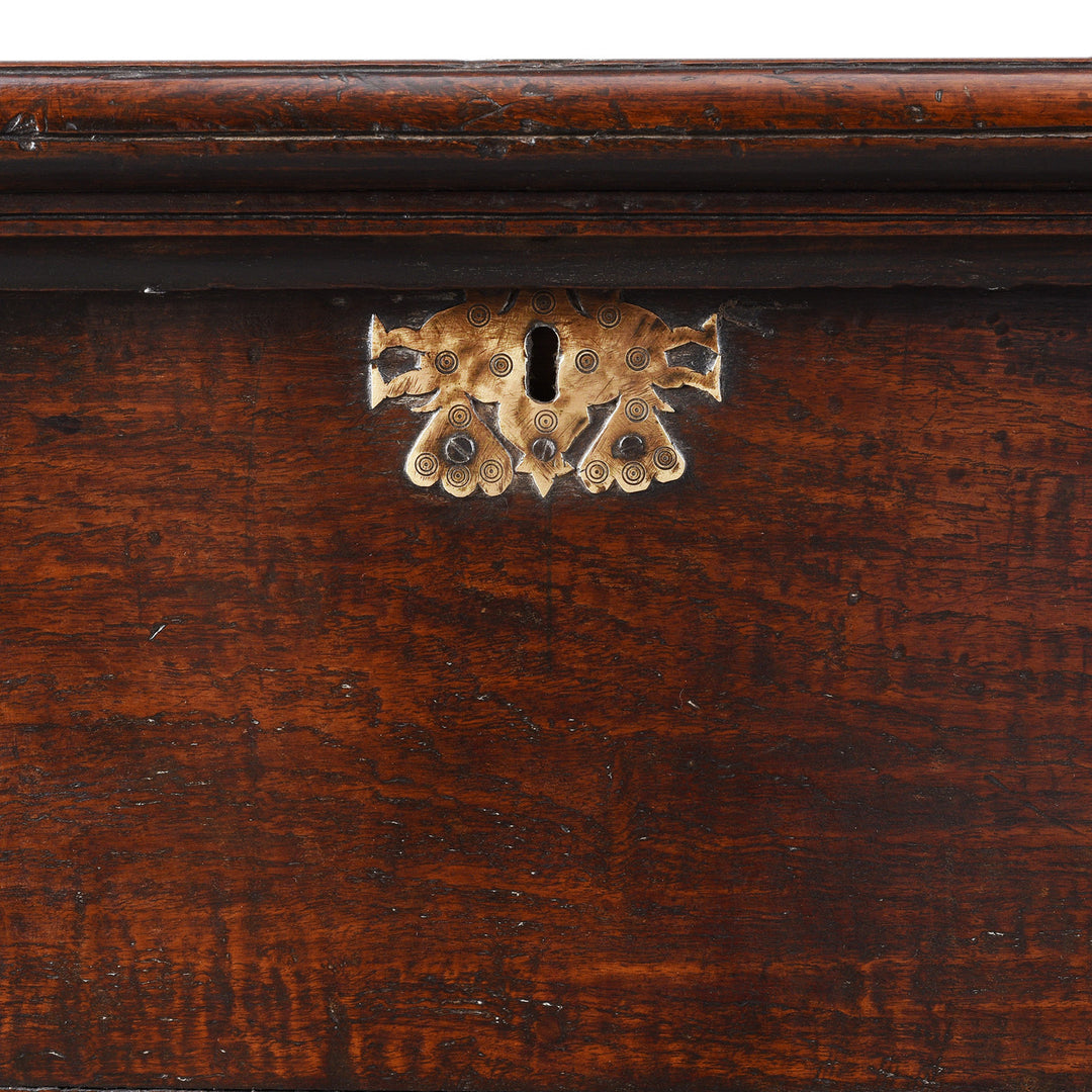 Locking plate Detail From Antique Indian Brass Bound Teak Chest | Indigo Antiques
