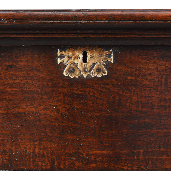 Locking plate Detail From Antique Indian Brass Bound Teak Chest | Indigo Antiques