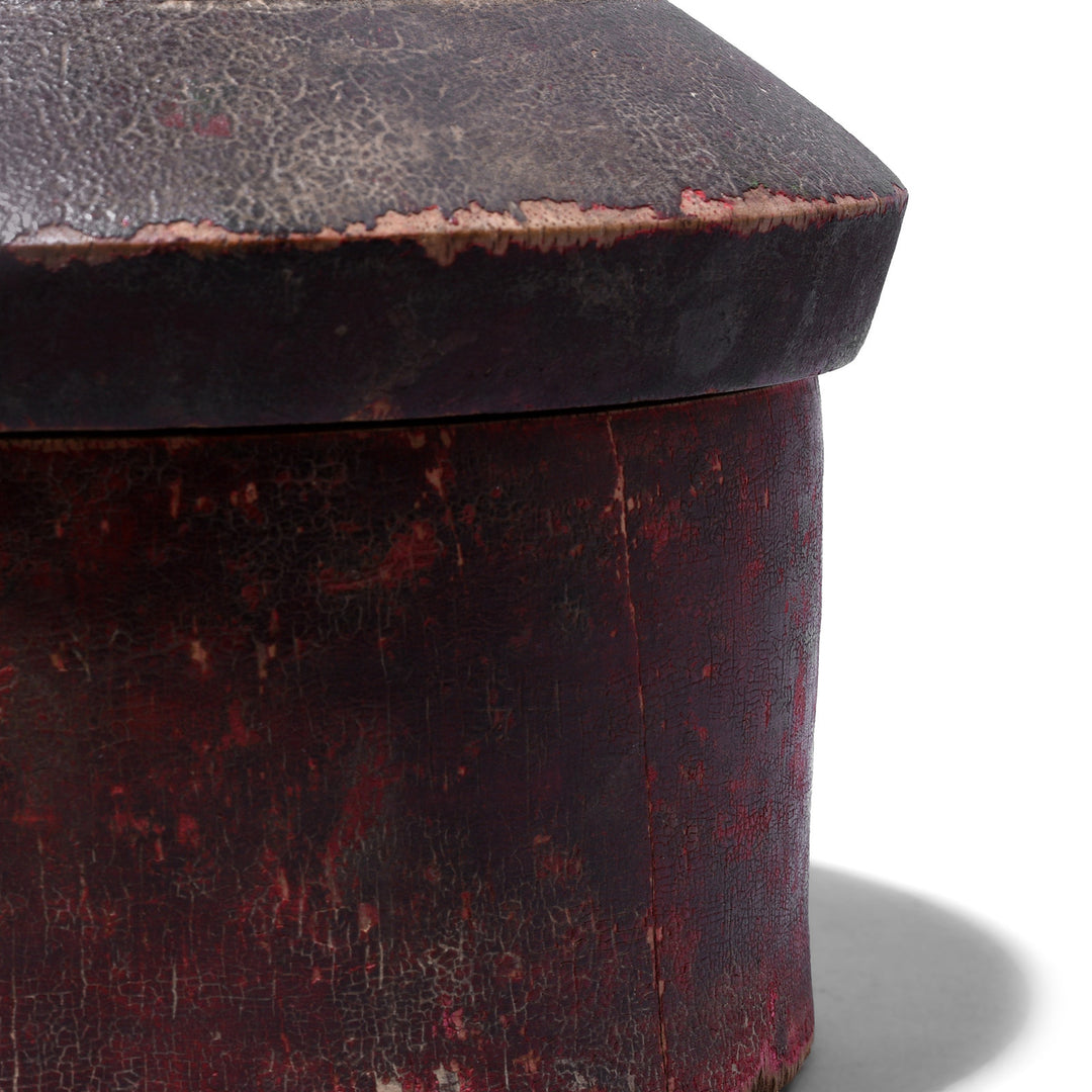 Detail From Antique Indian Lacquer Pot From Uttar Pradesh