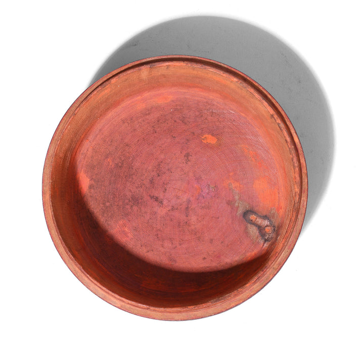 Interior Of Antique Indian Red Lacquer Pot  | Indigo Antiques